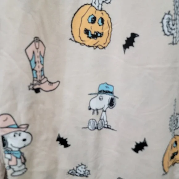 Peanuts Berkshire Snoopy Unisex Lounge Pants XL Rodeo Western Cowboy Halloween - Picture 5 of 10